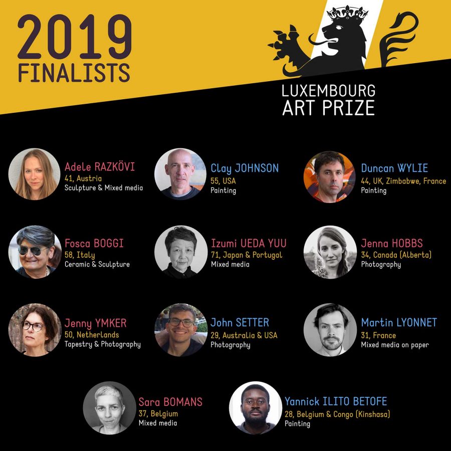 2019 Luxembourg Art Prize Finalists