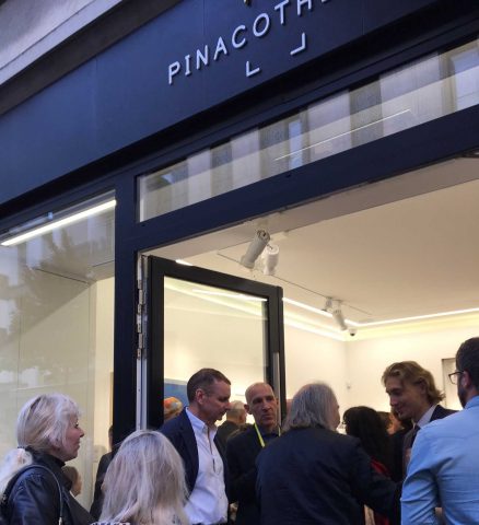 The exhibition opening at La Pinacotheque was packed