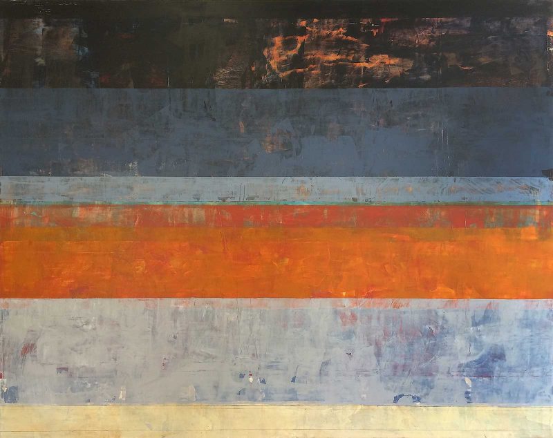 Hover, 2015, acrylic on wood panel, 48" x 60", by Clay Johnson