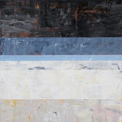The Charred Sea, 2020, acrylic on canvas, 36" x 36" by Clay Johnson