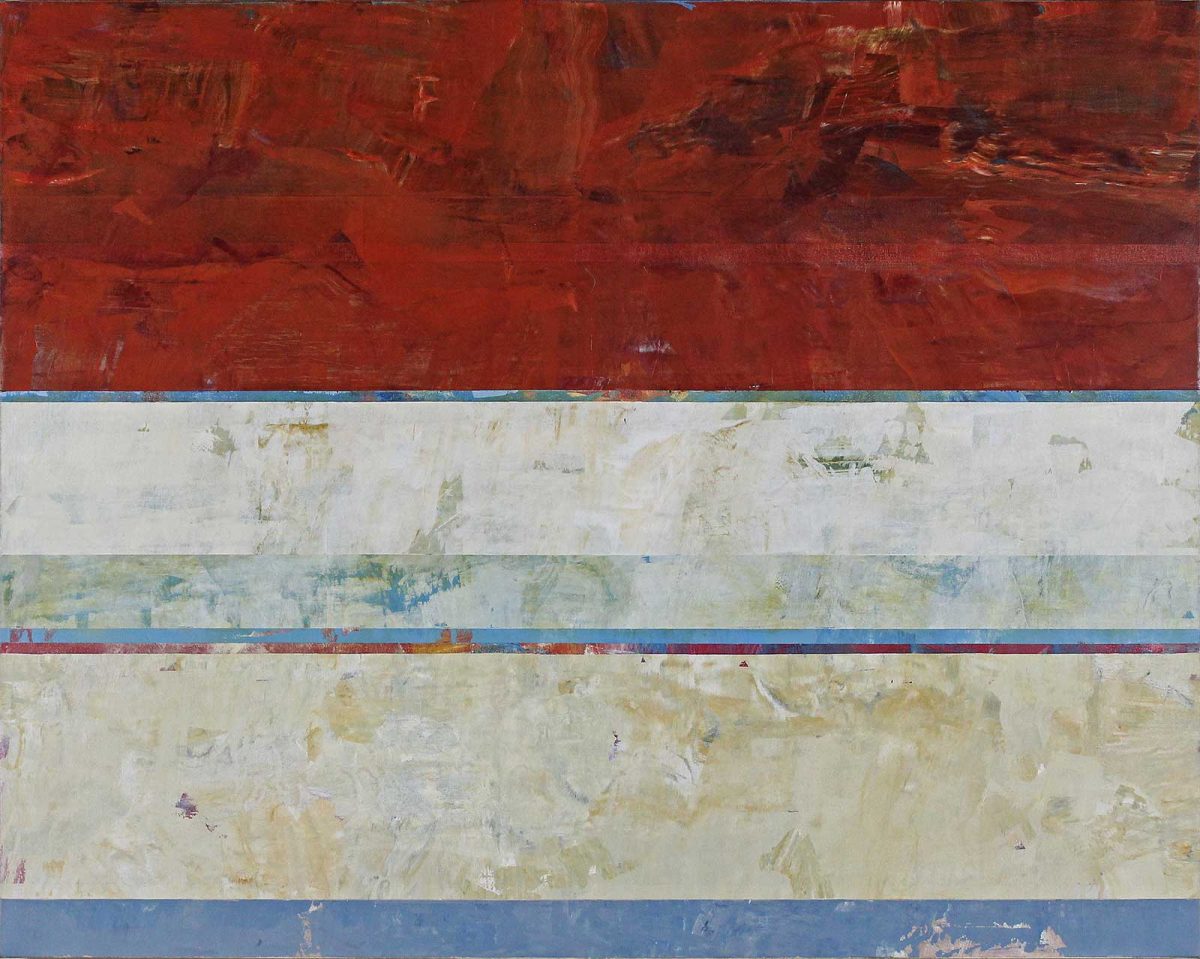A Talk With Eugene, 2020, acrylic on canvas, 48" x 60" by Clay Johnson