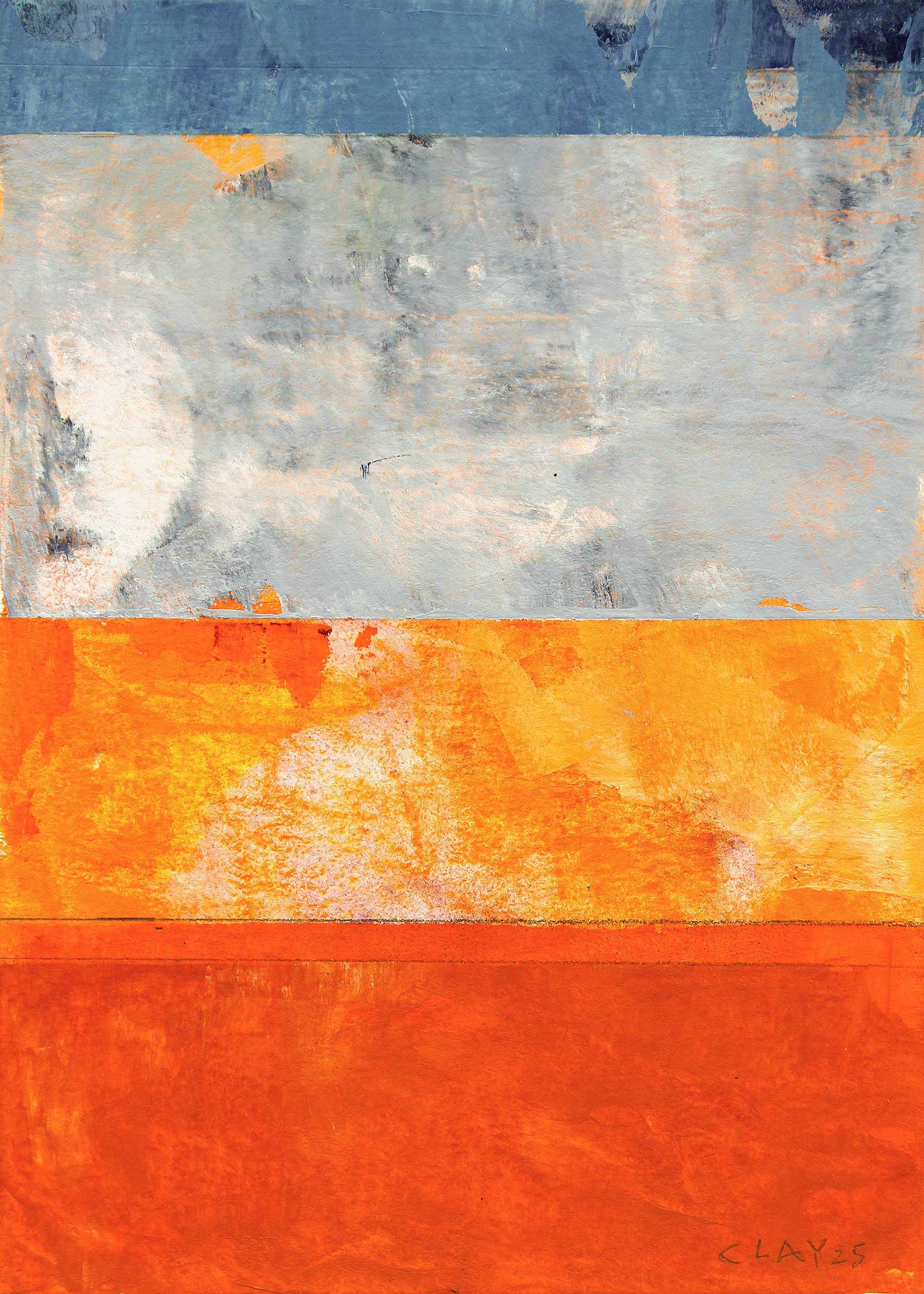 VSP #3, 2025, acrylic on paper, 7" x 5", by Clay Johnson