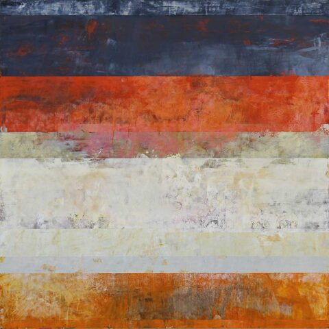 A Distant Conversation, 2025, acrylic on panel, 48" x 48", by Clay Johnson